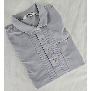Vtg Idletime Golf Polo Shirt Mens XL Gray Banded Waist‎ Pocket Dad